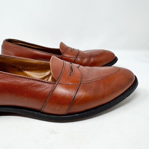 Alden 6849 Brown Full Strap Penny Loafers Men 11.5 B/D Made USA main image 6